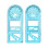 Fnyoxu 2pc Multifunctional Student Math Ruler Multifunctional Rotatable Active Math Ruler Drawing Template(A) 2