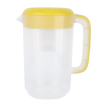 Pichet en verre Eease 4000 ml avec couvercle pour thé glacé et limonade