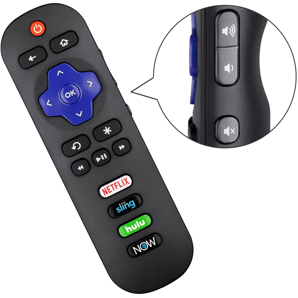Replacement Rc280 Rc282 Compatible With Tcl-Roku-Tv-Remote, Universal Tv Remote For Roku Compatible With Hisense, Onn, Compatible With Sharp, 9191629739660