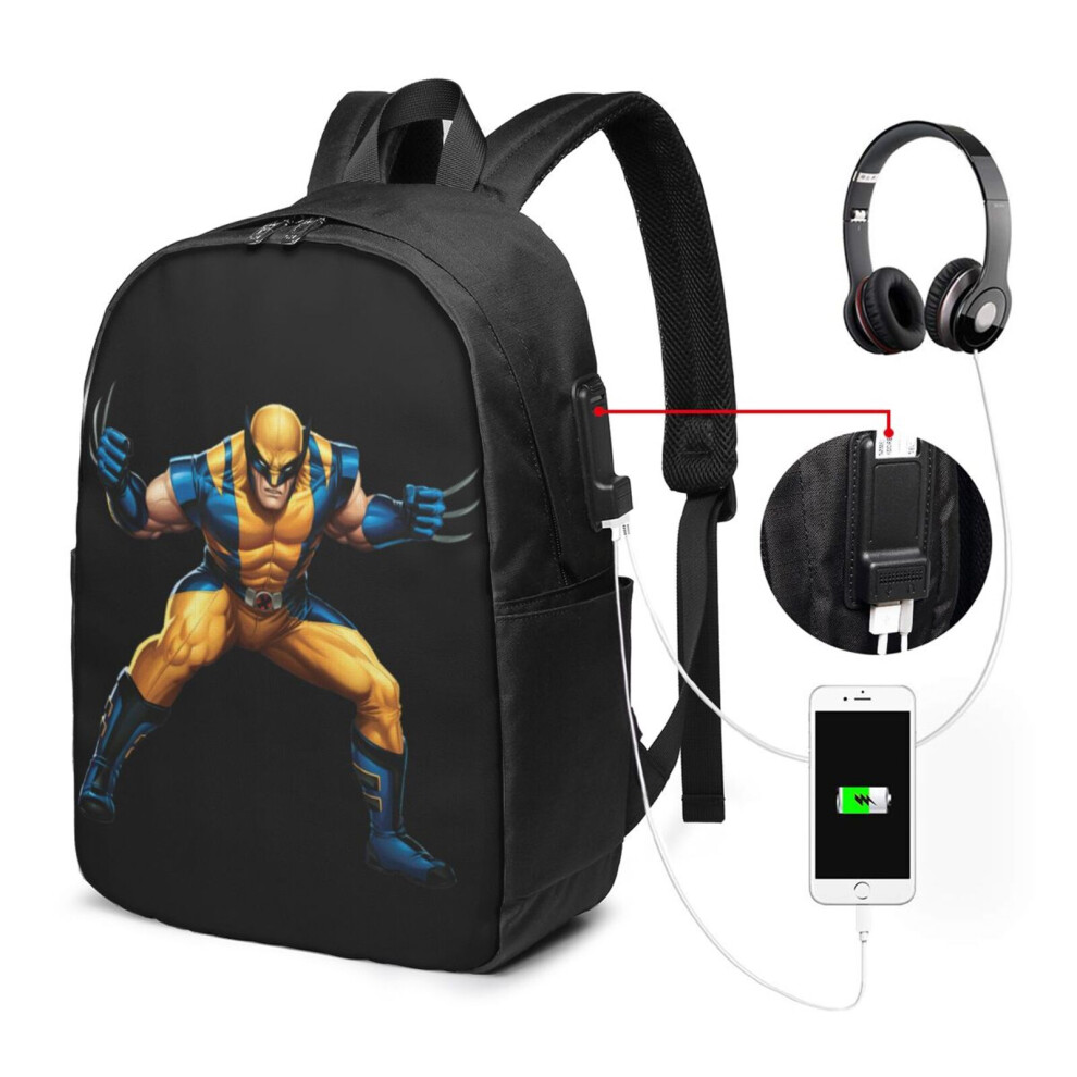 Wolverine Travel Laptop Backpack, Business Anti Slim Durable Laptops Backpack With Usb Charging Port, College School Computer Bag For Men & Women 9191629738557