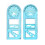 Fnyoxu 2pc Multifunctional Student Math Ruler Multifunctional Rotatable Active Math Ruler Drawing Template(A) 1