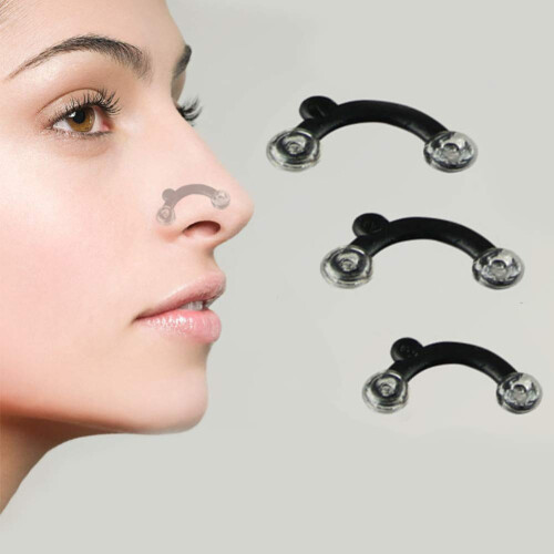 Silicone Nose Shaper Set with Adjustable Corrector Inserts, 6Pcs Comfortable Custom Fit Tools 1