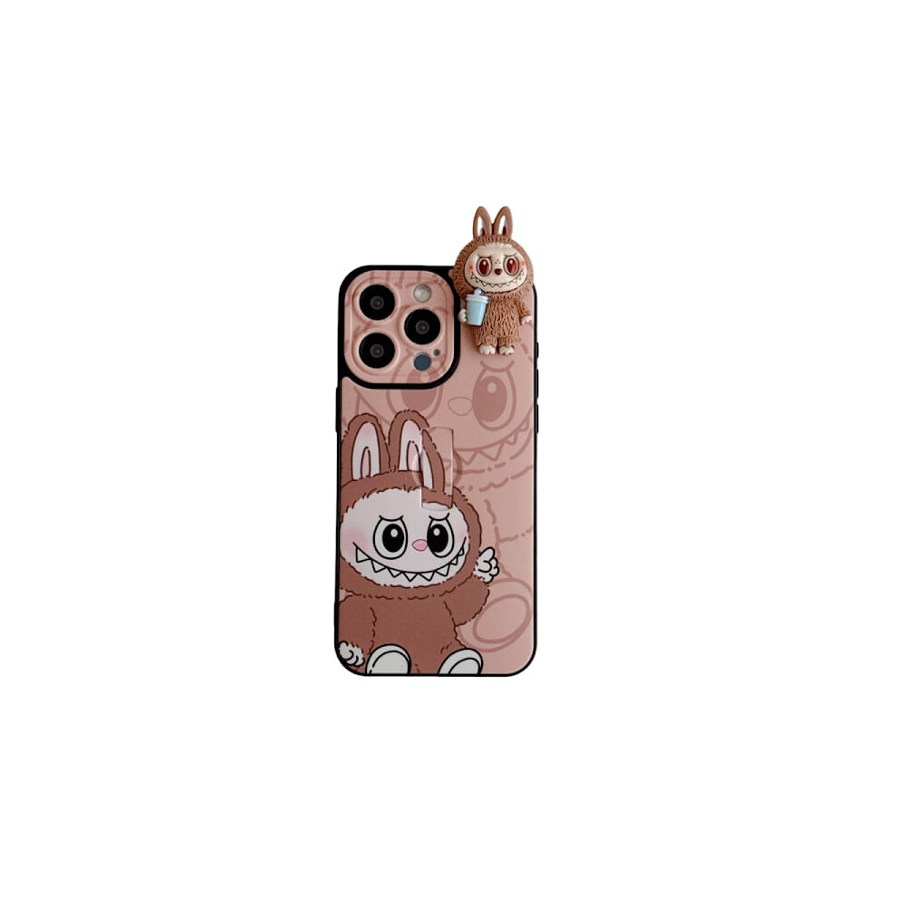Iabubu Monsters 3D Case: Rabbit Design With Stand, Fits Compatible With Iphone 11 To 36 Series And So On (Brown) Compatible With Iphone16promax T5 Brown 9423501802187