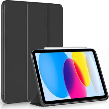 Schokbestendige hoes, compatibel met iPad 11" (A16) en iPad 10.9" (10e generatie) - Compatibel met Apple, met standaard en slaapstand [YDE] Zwart