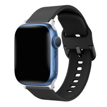 Mjukt silikonarmband kompatibelt med Apple Watch med Apple Watch Ultra2 49mm svart