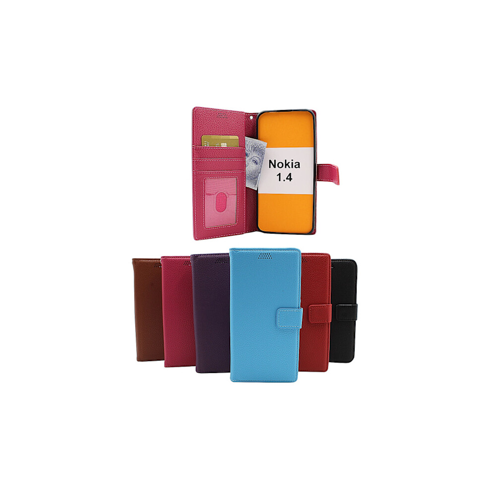 New Standcase Wallet Nokia 1.4 Hotpink 9423501802729