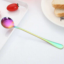Cucharas de postre de acero inoxidable con mango largo, cucharas para remover té, lattes, cafés y cócteles.
