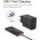 Γρήγορος φορτιστής 45W για συμβατότητα με Samsung USB-C + καλώδιο USB C 2M, μαύρο 5