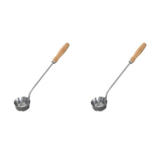 2 moldes de acero inoxidable para hacer pasteles de cocina, moldes para hamburguesas de carne, cuchara manual para carne frita