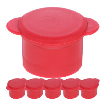 Lot de 6 petits bouchons rouges pour bouteilles de vin, parfaits pour conserver la fraîcheur. Idéal comme cadeau.