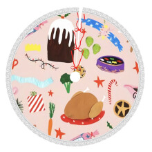 Jupe de sapin de Noël 91 cm (36 pouces), tapis de sapin pour les fêtes d'hiver, jupe de sapin pour décorations de Noël rustiques