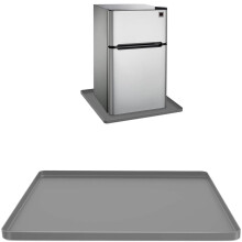 Mata Sileáin Silicone Tutuviw Mini Cuisneoir 23.6" x 23.6" Liath, Imeall Ardaithe le haghaidh Cosaint Sceite & Doirteadh