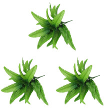 Confezione da 3 Felci artificiali realistiche e impermeabili da 22 pollici, colore verde felce con steli realistici, ideali *3 pezzi