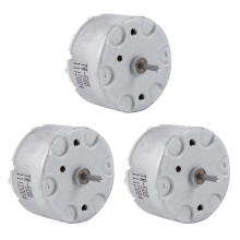 3x RF-500TB-12560DC1.5 - 12V2700U/MIN Leerlaufdrehzahl, 32 mm Durchmesser, Gleichstrommotor, Silber