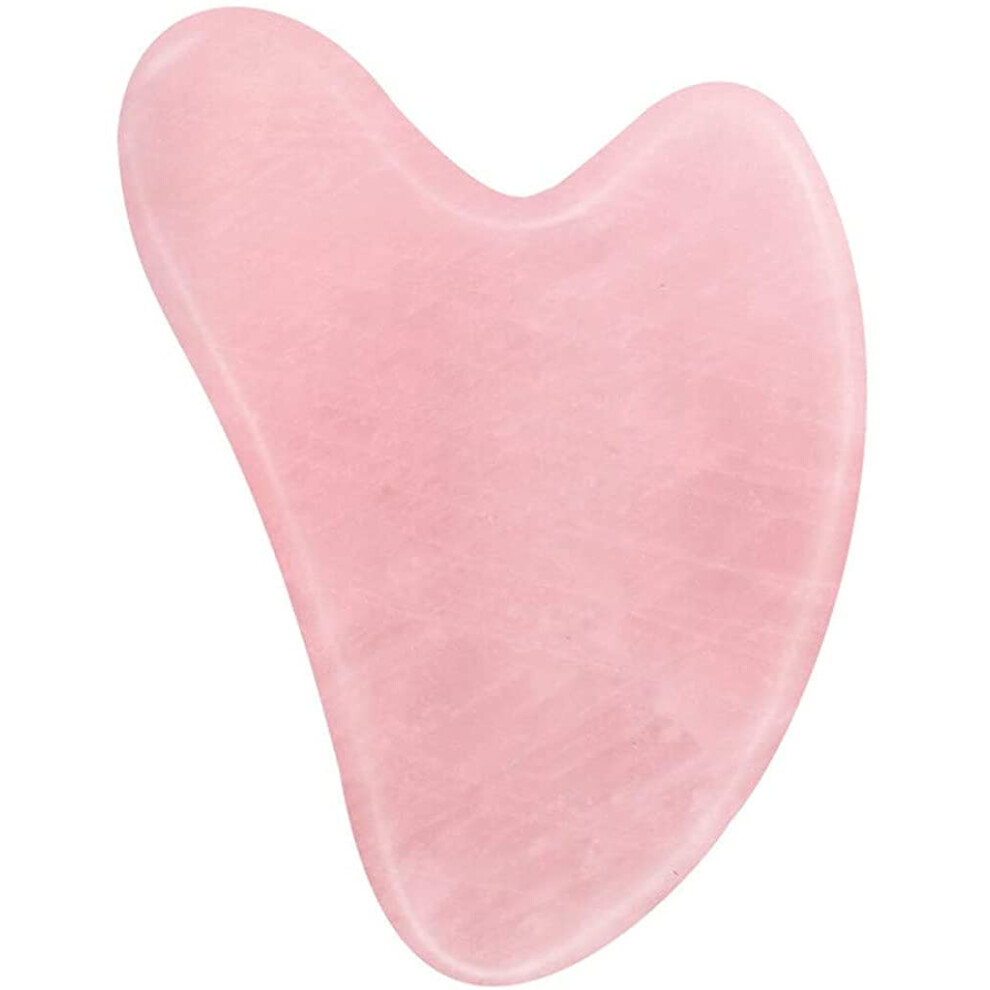 Pink Jade Gua Sha Heart Shape Tool For Antiaging Facial Massage And Face Contouring