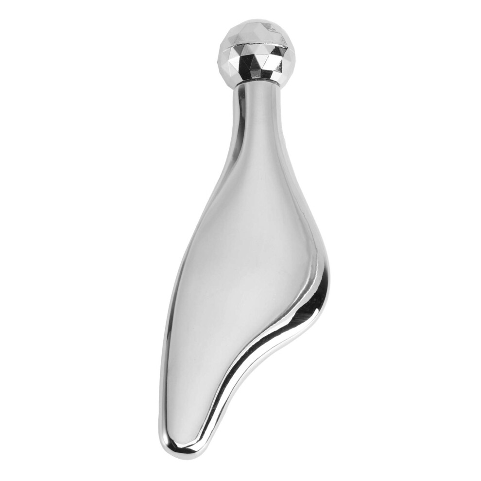 Silver Face Massage Tool Metal Face Roller Gua Sha For Puffiness And Wrinkles Zinc Alloy