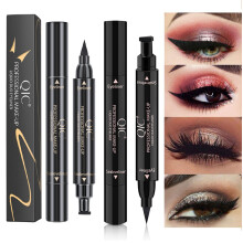 2 Pack Waterproof Dual Ended Winged Eyeliner Stamp Pen Black – Fast Wing Creation Cat Eye Precision