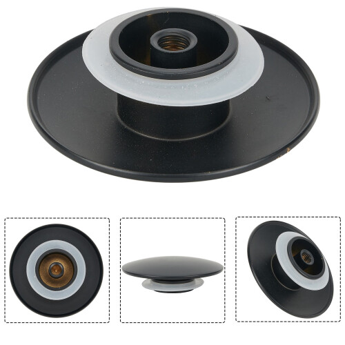 Matte Black Basin Waste Pop Up Bathroom Sink Push Button Click Clack Plug 66Mm 2