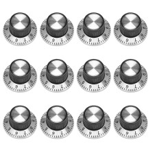 12 potentiomètres à bouton métallique avec molette de réglage 0-9 pour axe de 6 mm