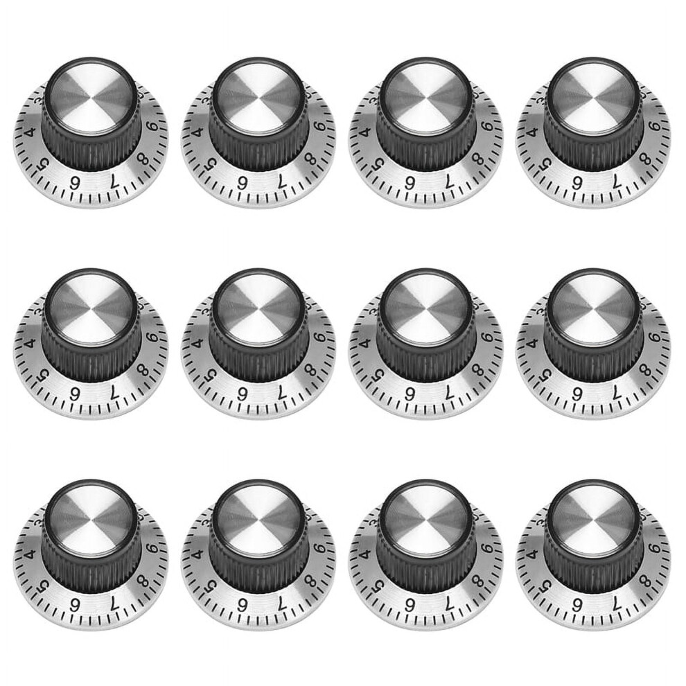 12 X Potentiometer Pot Metal Knob With 0-9 Turntable For 6Mm Shaft Knob 9395123062167