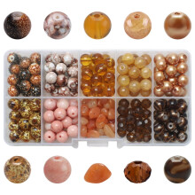 Kit para hacer pulseras Cterwk de 200 piezas/caja, cuentas para la fabricación de joyas, tamaños surtidos, 8 mm, kit de manualidades con cuentas