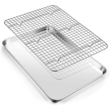 Roestvrijstalen pannenrekset, rooster, droogrek, verdeelrek, 304 vierkante pan, ovenpan