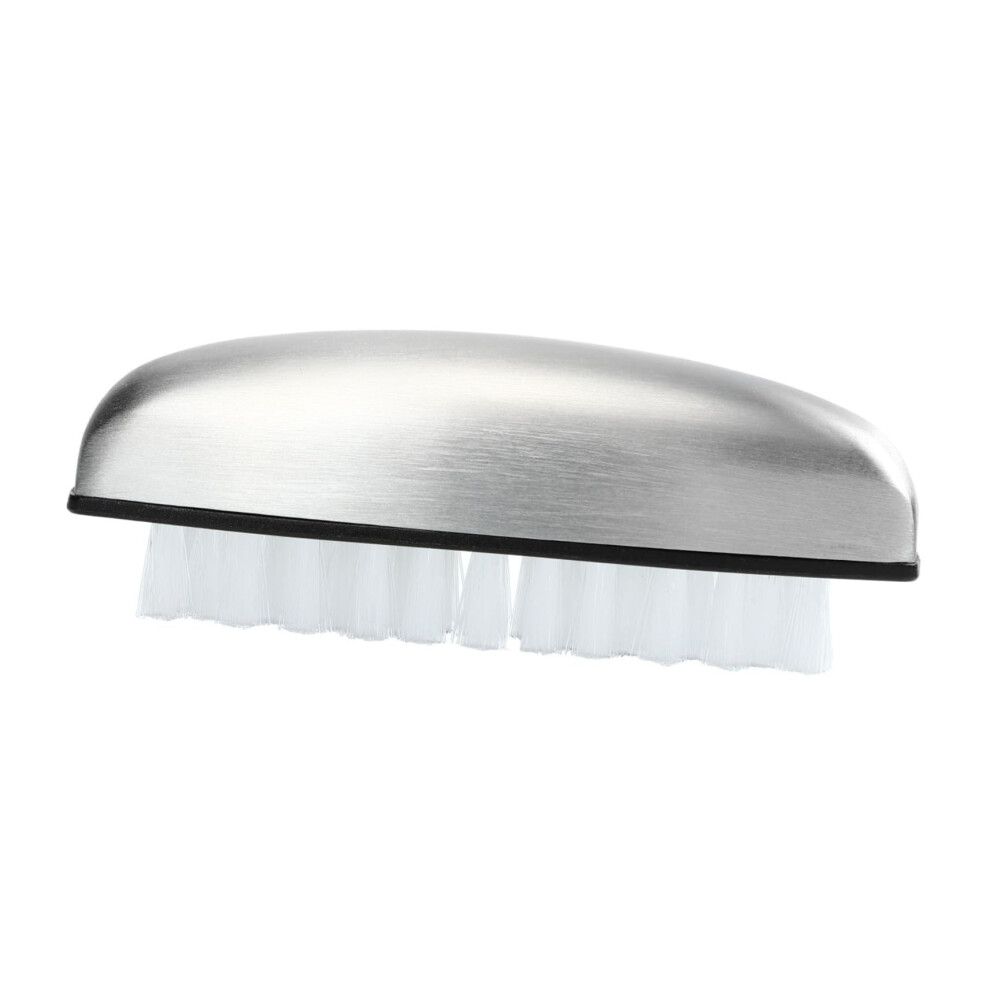 Stainless Steel Nail Cleaning Brush with SkinFriendly Bristles for Manicure and Pedicure