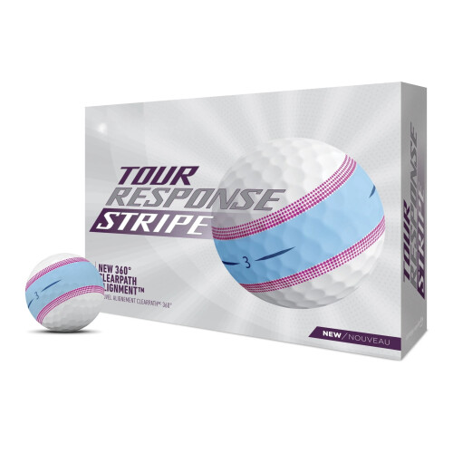 Tour Stribet Golf Lyseblå