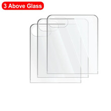 Protector de pantalla de vidrio templado compatible con Samsung Galaxy Z Flip7 2025, película protectora HD para la cubierta trasera, paquete de 3