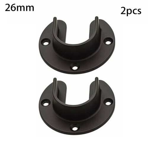 Yannee2Pcs Βάσεις Ράβδων Ντουλάπας από Ανοξείδωτο Ατσάλι, Βάση Φλάντζας Ράβδων