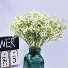 Decoração para Casa Gnobogi Dia das Mães Conjunto de 12 Peças de Flores de Gipsofila Presente para Ambientes Internos e Externos Brancas