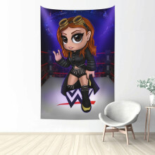 Tapeçaria Becky Lynch, tapeçaria artística grande para pendurar na parede, ideal para sala de estar, quarto ou dormitório. Pôster decorativo