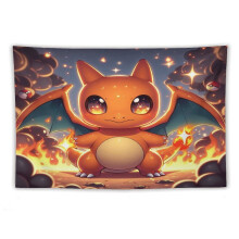 Wandteppich Charmander Wandbehang für Wohnzimmer, Schlafzimmer, Studentenwohnheim Dekoration Decke Wandkunst