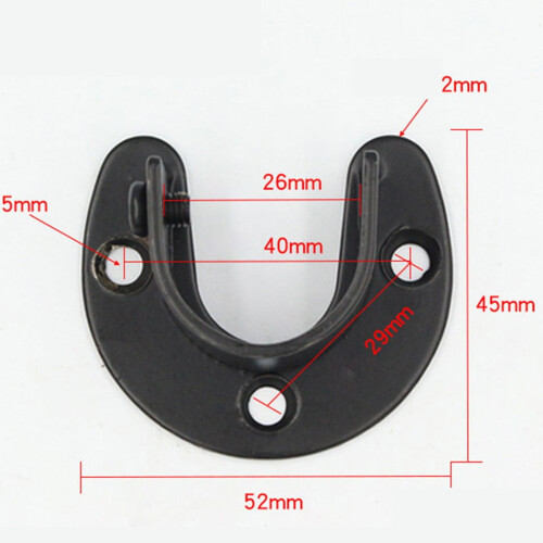 Yannee2Pcs Βάσεις Ράβδων Ντουλάπας από Ανοξείδωτο Ατσάλι, Βάση Φλάντζας Ράβδων 1