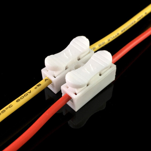 Conector electric cu 6 căi, tip împingător, alb 2