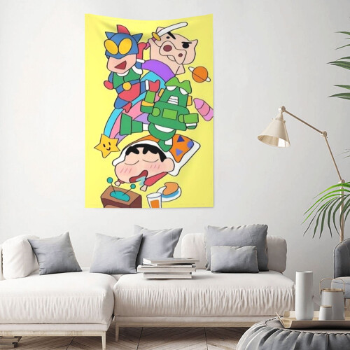 Ταπισερί τοίχου Powerpuff Girls, αδιάβροχο ύφασμα πολυεστέρα, διακόσμηση υπνοδωματίου 1
