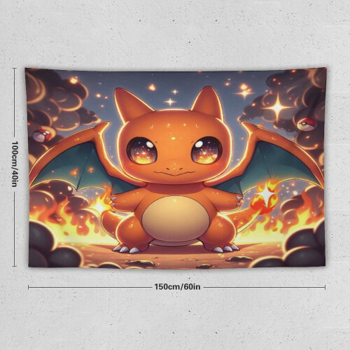 Ταπισερί Charmander Ταπισερί Κρεμαστό για Σαλόνι, Υπνοδωμάτιο, Διακόσμηση Ντορμ, 1