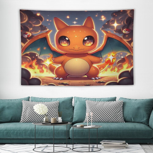 Ταπισερί Charmander Ταπισερί Κρεμαστό για Σαλόνι, Υπνοδωμάτιο, Διακόσμηση Ντορμ, 2