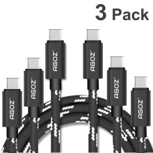 3-pack USB C till C-kablar (1, 1,8 m) snabbladdningssladd kompatibel med Samsung S24/S23/S22/S20Ultra/S10/Z Fold5/Note20/A14-A54, kompatibel med