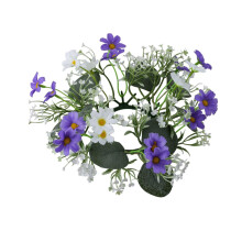 Guirnalda de velas con margaritas artificiales, artículos de decoración para bodas y decoración de escritorios, disponible en varios colores.