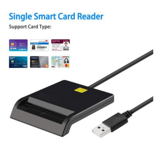 Φορητή συσκευή ανάγνωσης έξυπνων καρτών USB για όλους, συμβατή με Windows Vista X10.3.x+