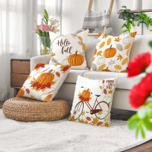 Funda de almohada de lino maxiaoxia, cojín de tela para sofá, cojín para dormitorio, decoración de otoño para el hogar, fundas de almohada
