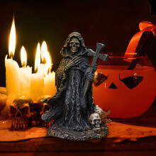 Dealbh Grim Quinlirra ina bhfuil Santa Muerte, Figiúr Roisín Gotach le haghaidh Maisiúcháin Oíche Shamhna, Bronntanais Laistigh do Mhná agus Fir