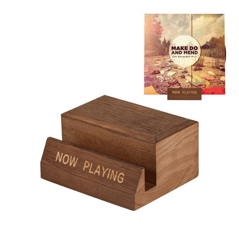Wooden Vinyl Record Holder Display Stand - Tabletop Now Playing Album Cover Holder- Single Cd Stand Lp Display Shelf 9048212826873
