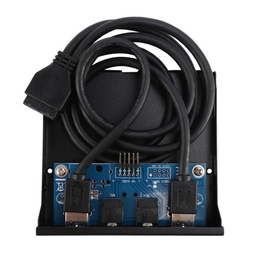 Διανομέας 3,5'' 2USB3.0A + HD Audio σε μπροστινό πάνελ δισκέτας 20 ακίδων 1