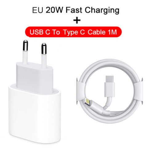Γρήγορος φορτιστής USB-C 20W με καλώδιο, συμβατός με iPhone 11/12/13/14Pro Max mini8Plus XR XS MAX