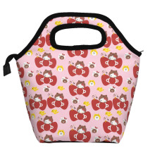 Lancheira Hello Kitty, em poliéster macio, portátil, térmica, com zíper, dobrável e reutilizável, estilo bento, unissex.