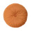 Almofada redonda de veludo de 38 cm (15 polegadas) com pregas, ideal para decoração de sofá, cadeira, cama e carro, na cor laranja escuro. 1