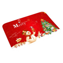 JANDEL Kerstkeukenmatten, Gevoerde Antivermoeidheids Rode Keukenmat, Antislip Comfortmatten PVC Staande Mat Binnen en Buiten, 1,96 x 1,3 ft