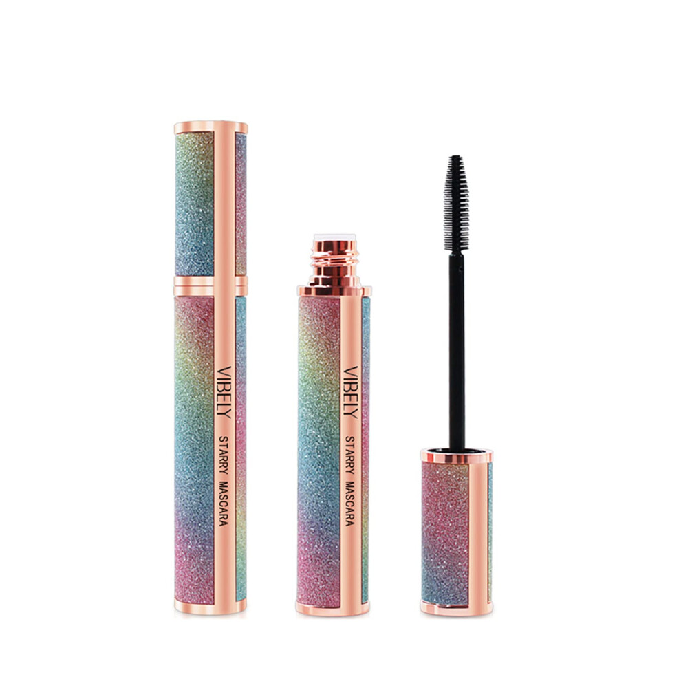 Black Waterproof 4D Silk Fiber Lash Mascara Long Lasting Curling Smudge Proof Volume